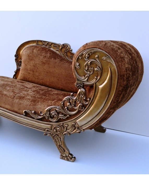 Carved Chaise Longue  (rudas)