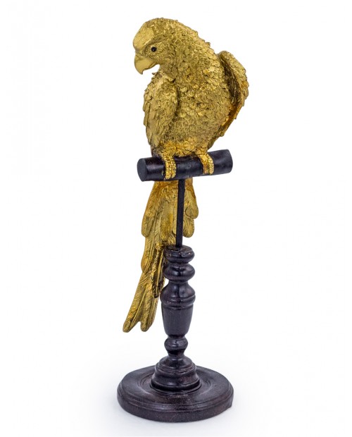 Interjero dekoracija "Gold Parrot on Perch"