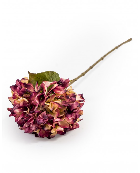 Dirbtinės gėlės "CREAM/PURPLE HYDRANGEA" (3vnt)