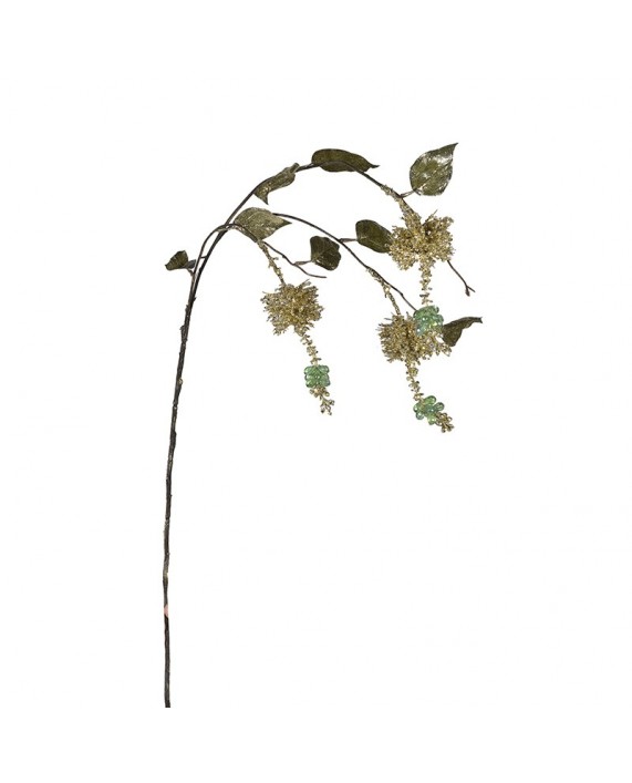 Dirbtinės gėlės/interjero dekoracija "Gold Emerald" (3vnt)