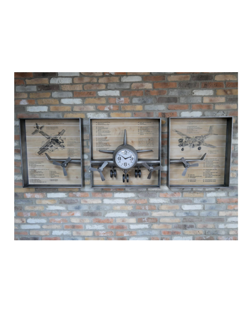 Sieninis laikrodis/dekoracija "Aeroplane 3"