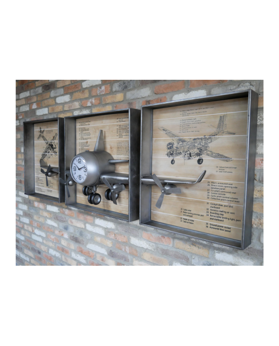 Sieninis laikrodis/dekoracija "Aeroplane 3"