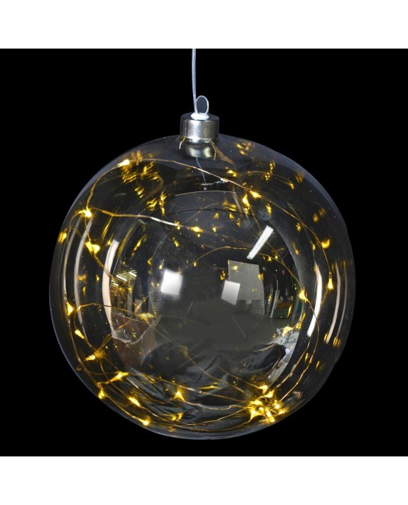 Didelis tonuoto stiklo burbulas su led lemputėmis "Large Grey" 