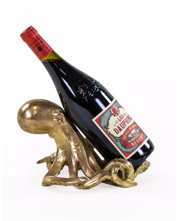 Vyno butelio laikiklis "Gold Octopus" 