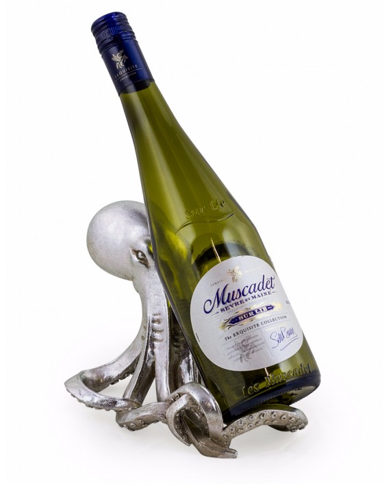 Vyno butelio laikiklis "Silver Octopus"