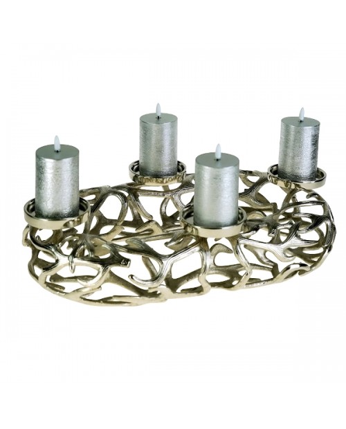 Žvakidė "Wreath Antlers silver"