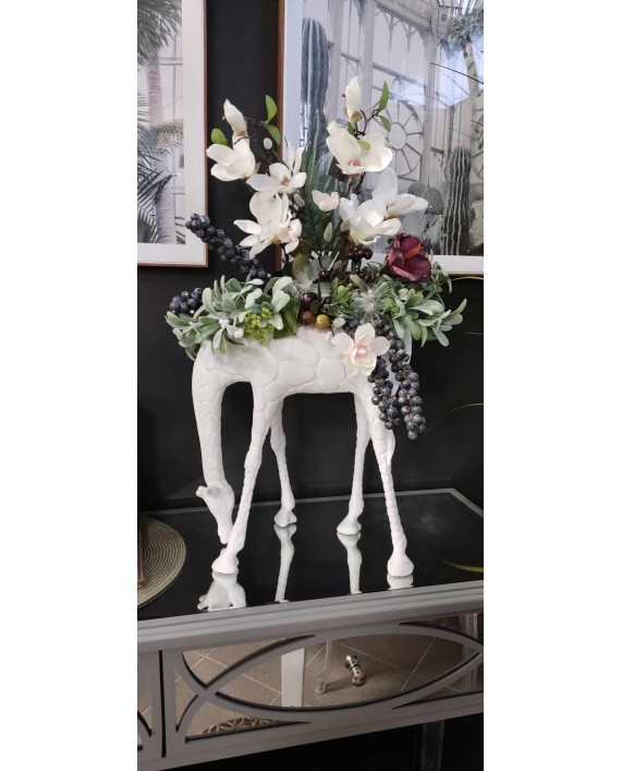 Gėlių stovas/vazonas "White Giraffe"